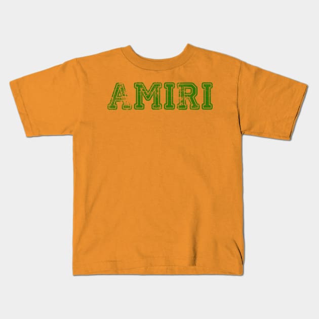 Amiri Vintage Logo Text Kids T-Shirt by DARKSTAR-2023